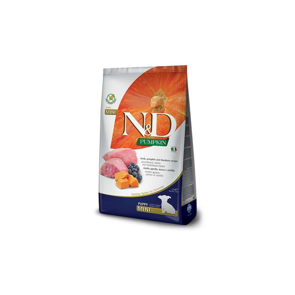 N&D Pumpkin Dog Agnello E Mirtillo Puppy Mini Kg.7