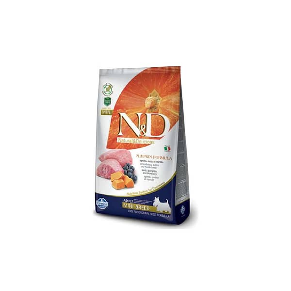 N&D Pumpkin Dog Agnello E Mirtillo Adult Mini Kg.7