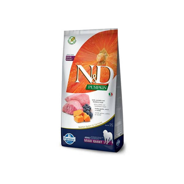 N&D Pumpkin Dog Agnello E Mirtillo Adult Maxi Giant Kg 12