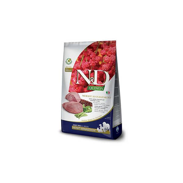 N&D Quinoa Dog Weight Management Agnello, Broccoli E Asparagi Adult All Breeds Kg.7