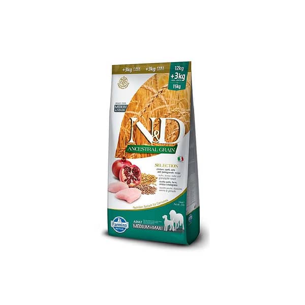 N&D Ancestral Dog Selection Pollo E Melograno Adult Medium/Maxi 12+3 Kg.