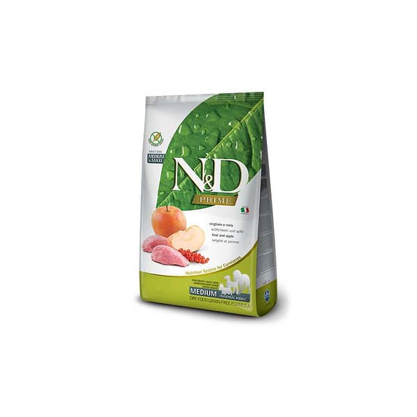 N&D Prime Dog Cinghiale E Mela Adult Medium/Maxi Kg.12